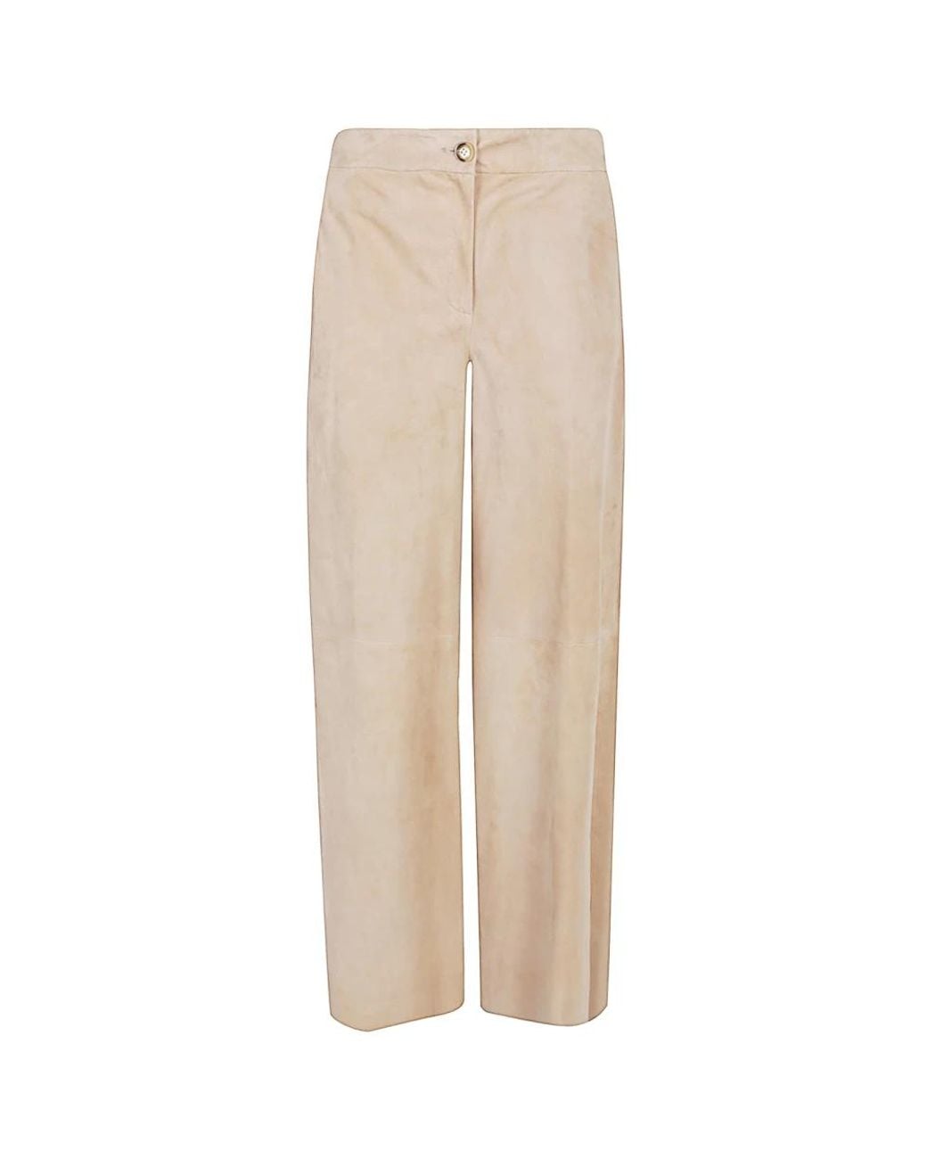 Via Masini 80 Natural Straight Trousers