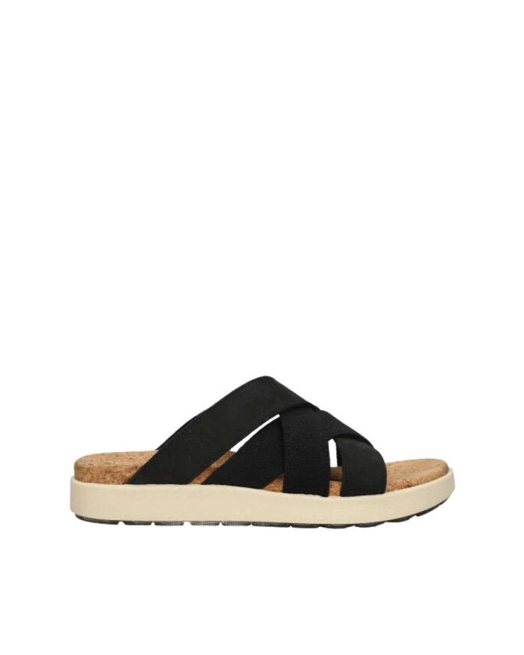 Keen Schoenen ,Zwart ,Leer Elle Mixed Slide in het Black