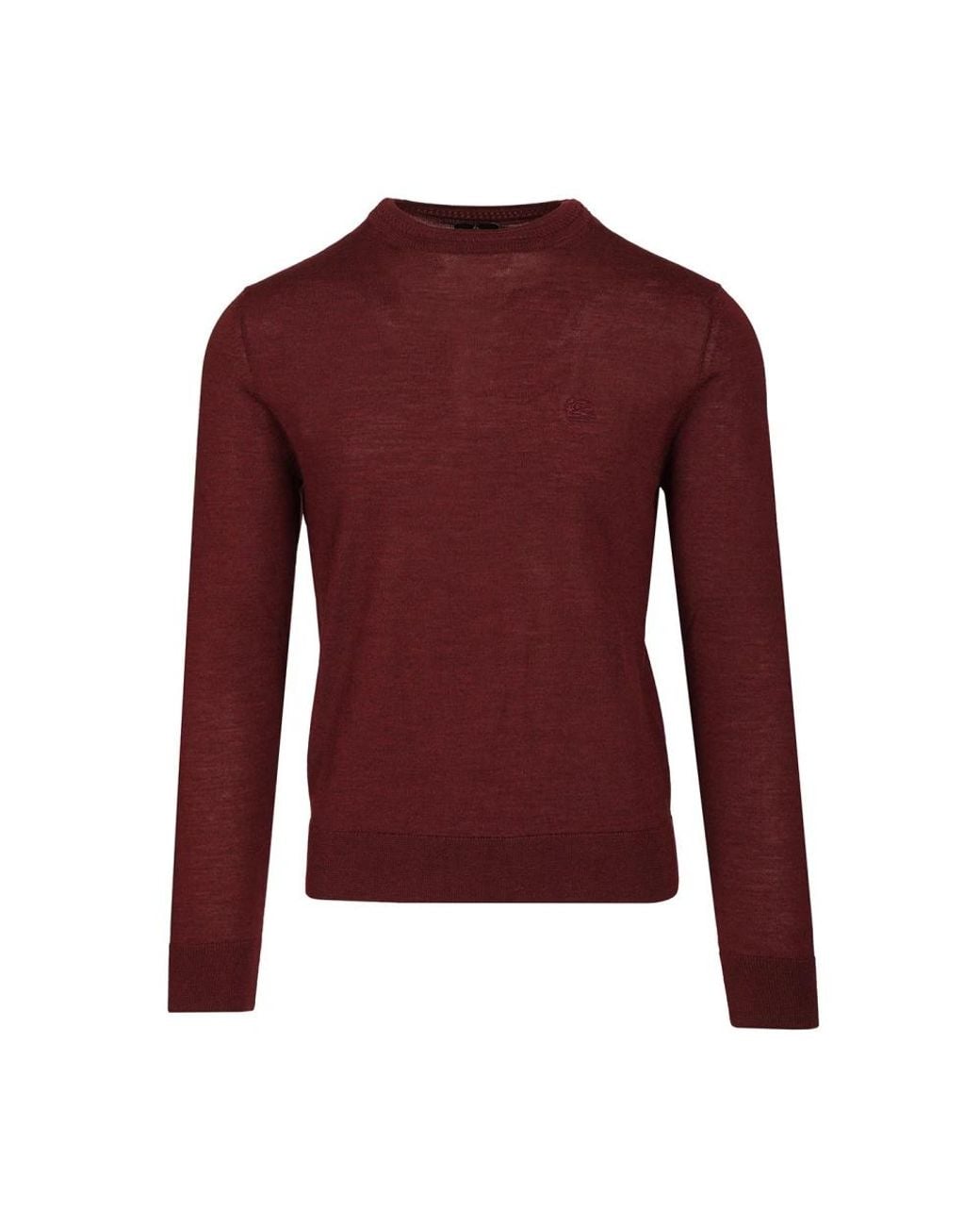 Etro Purple Round-Neck Knitwear for men