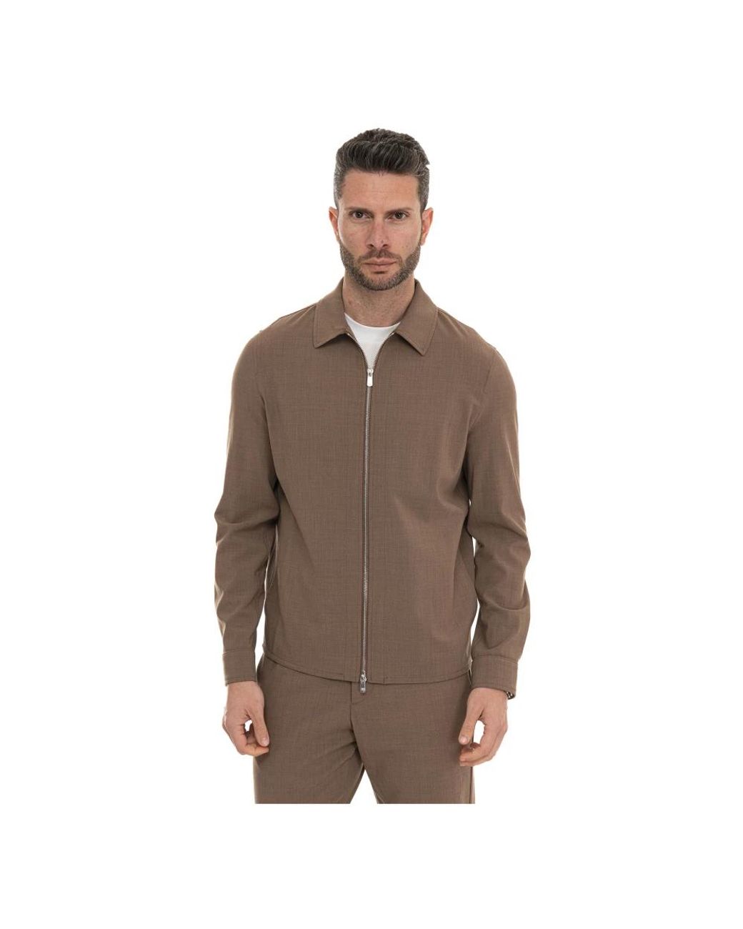 Marco Pescarolo Brown Light Jackets for men
