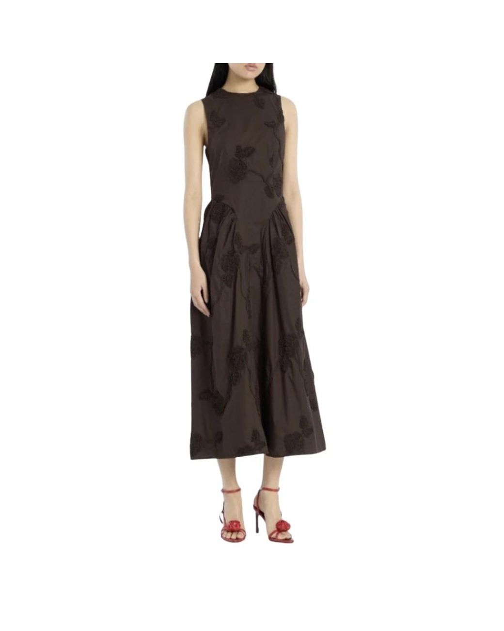 ROTATE BIRGER CHRISTENSEN Black Midi Dresses