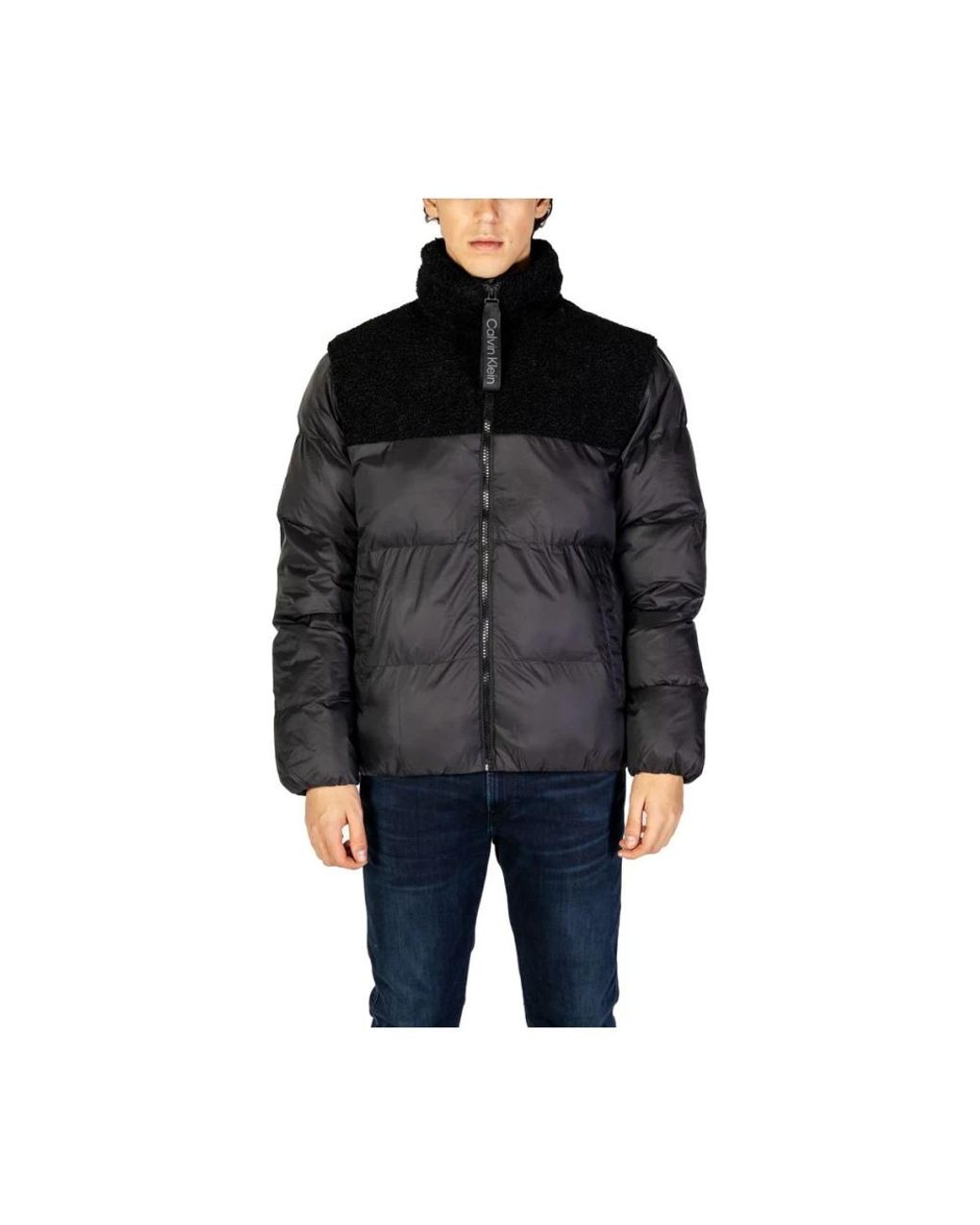 Calvin Klein Jassen ,Zwart ,Polyester Winterjas in het Black voor heren