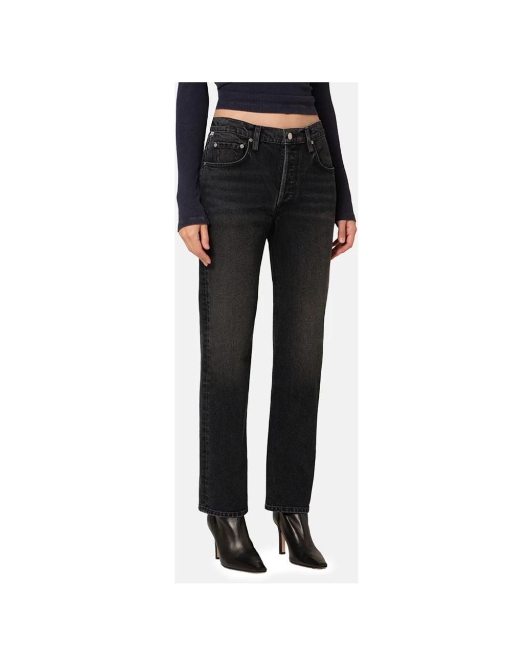 Citizens of Humanity Black Straight Fit Jeans