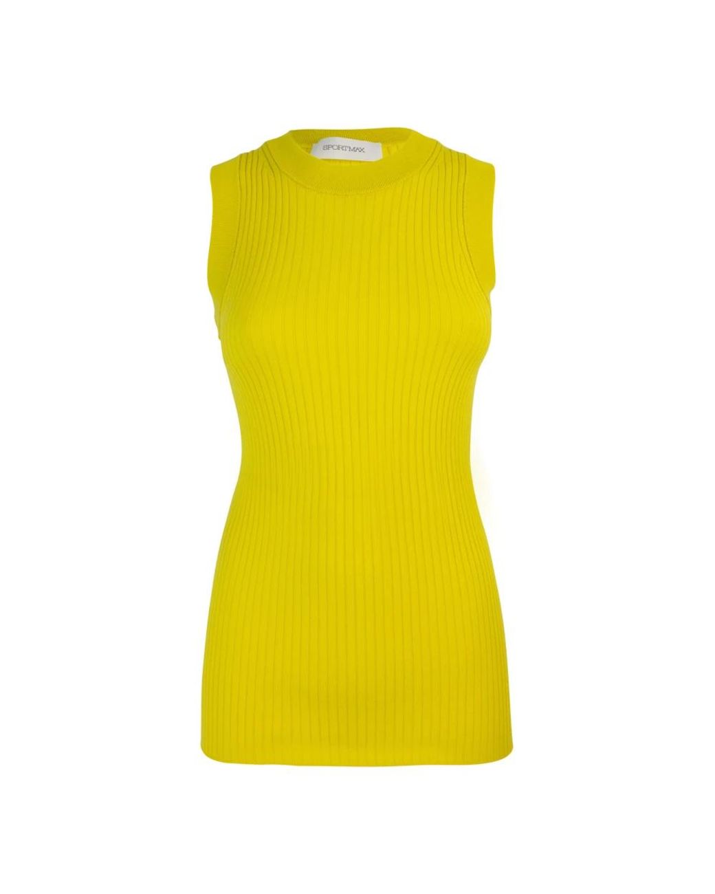 Sportmax Yellow Sleeveless Tops