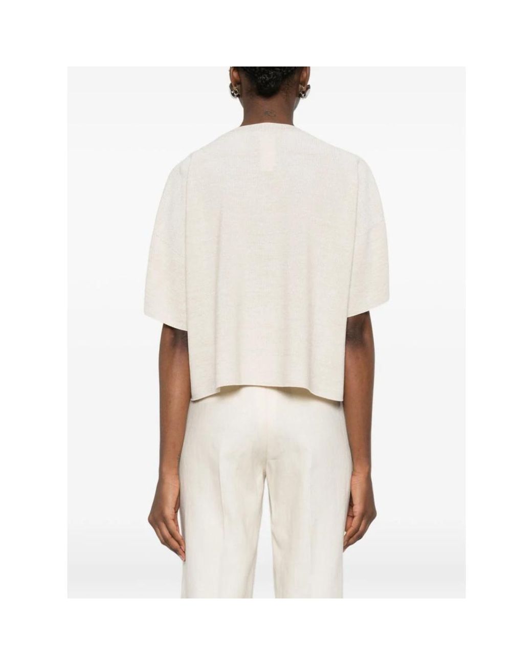 Fabiana Filippi Natural Round-Neck Knitwear