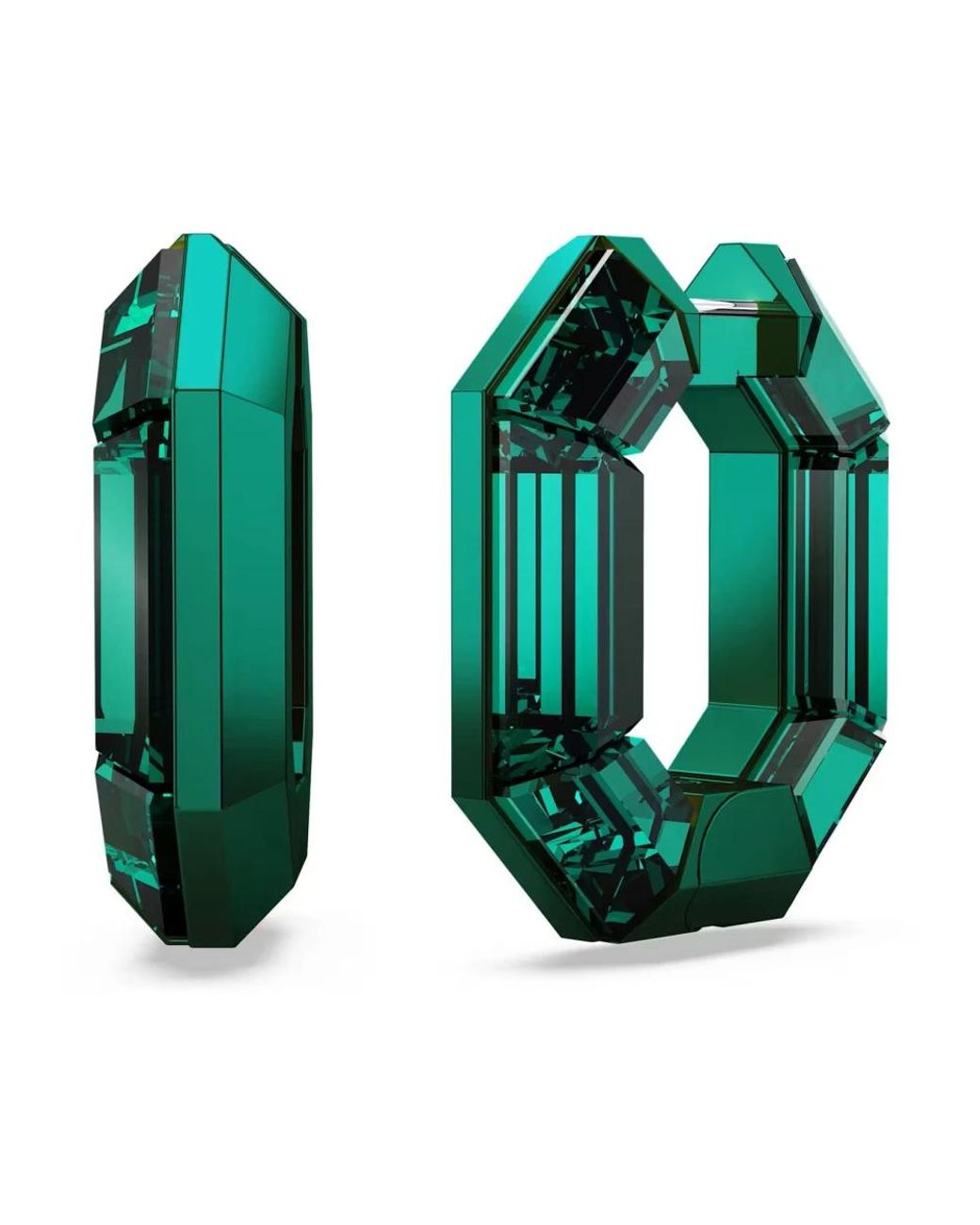 Swarovski Green Lucent Small Hoop Earrings