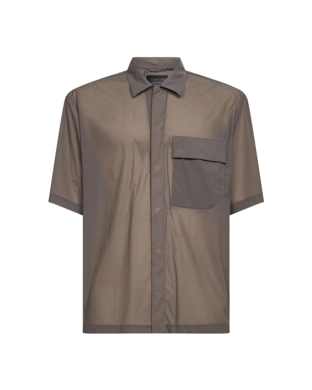 Herno Brown Short Sleeve Shirts for men