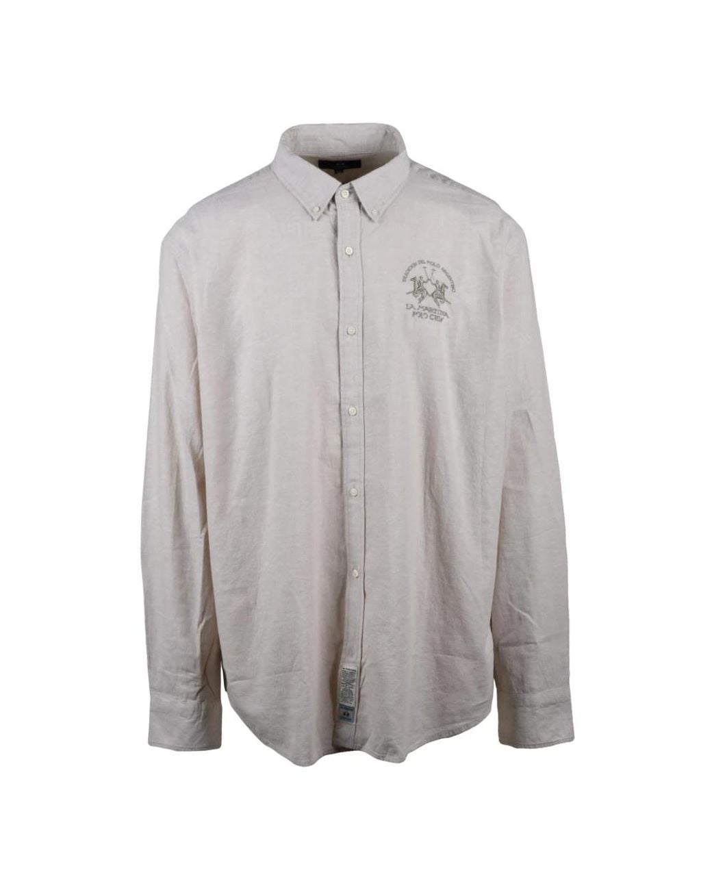 La Martina Gray Casual Shirts for men