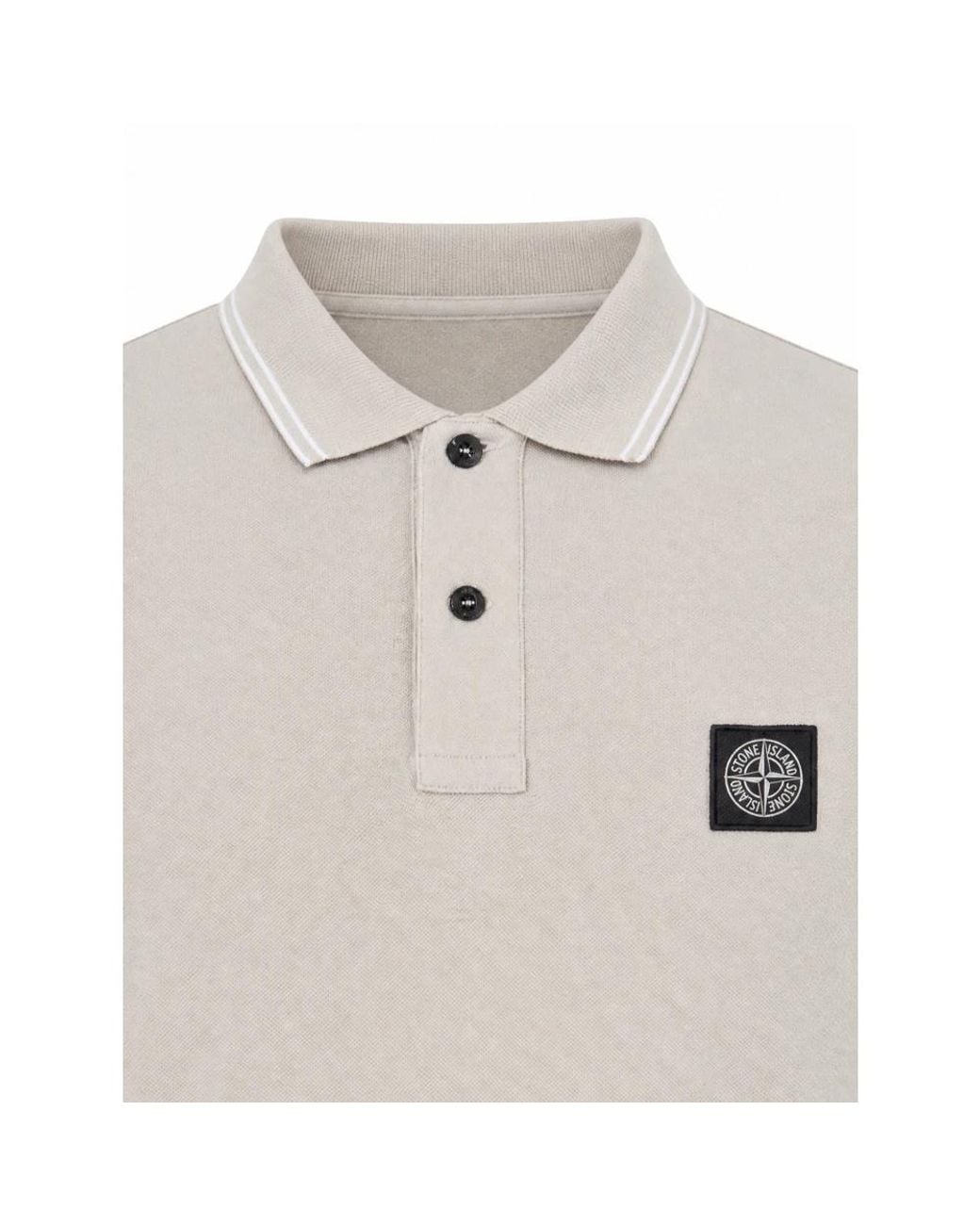 Stone Island White Polo Shirts for men