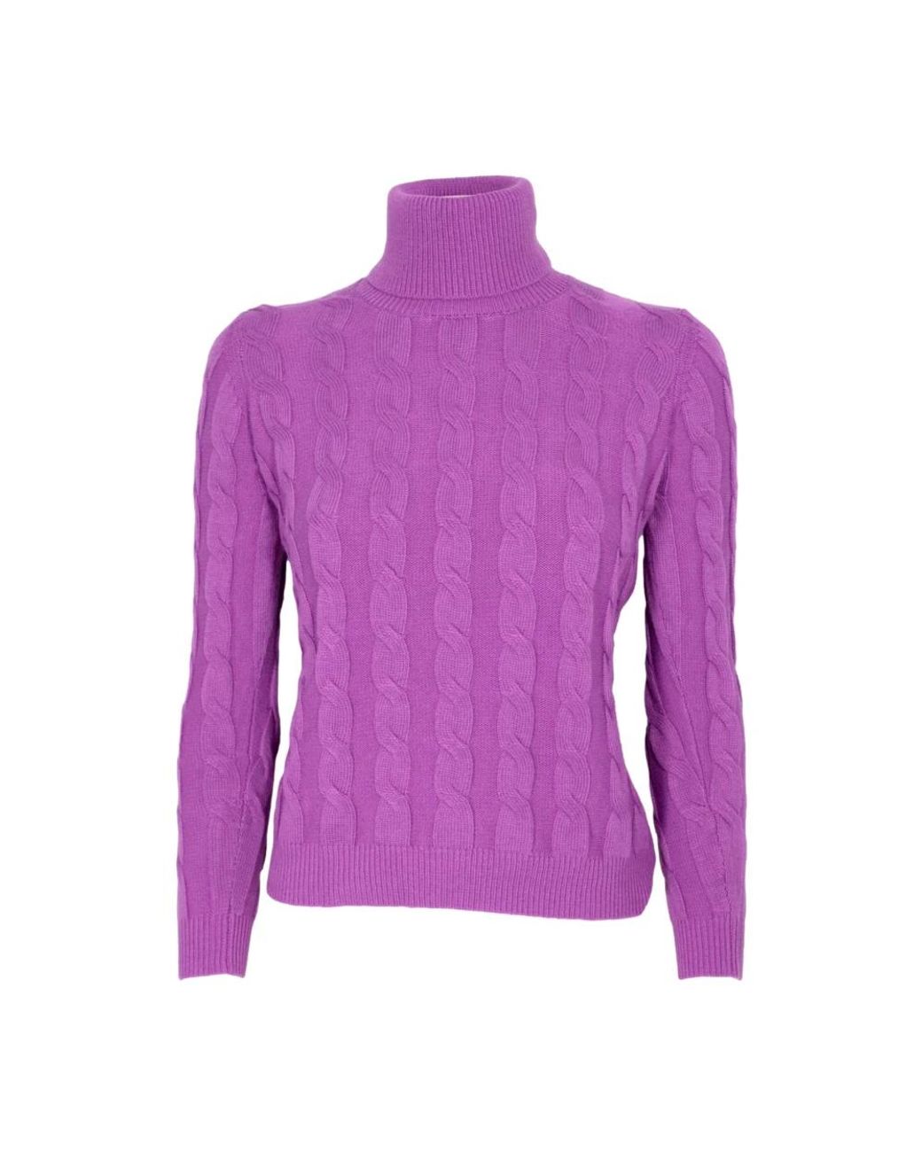 Cashmere Company Purple Turtlenecks