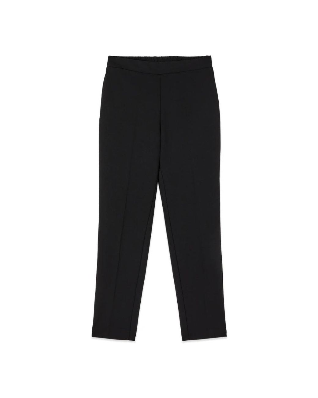 Oltre Regular Broek Van Crêpe Stof in het Black