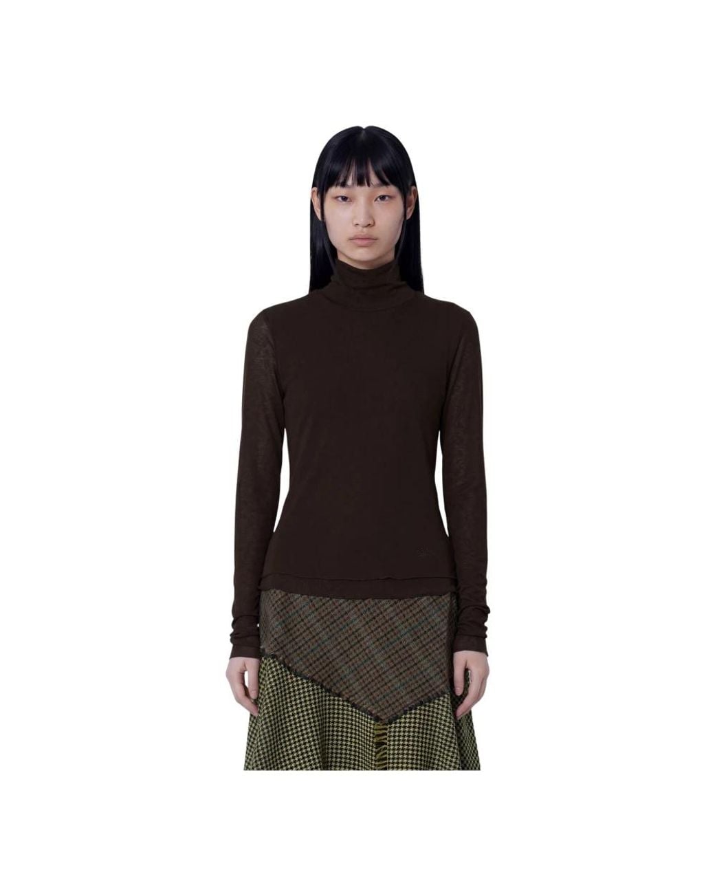 Ganni Black Long Sleeve T-Shirts
