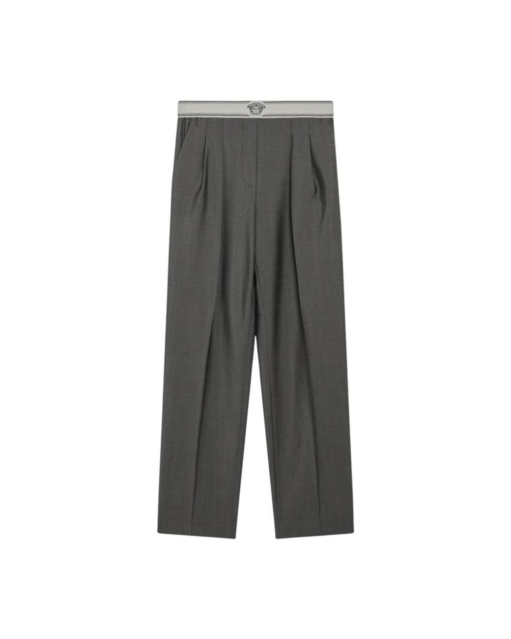 Versace Gray Straight Trousers