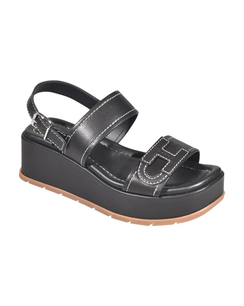 Hogan Black Wedges