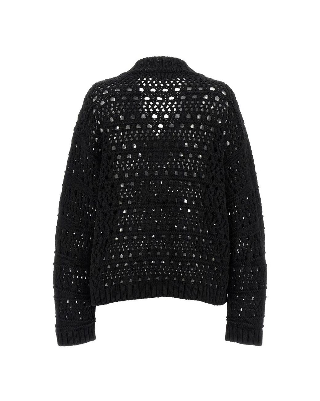 Ganni Black V-Neck Knitwear