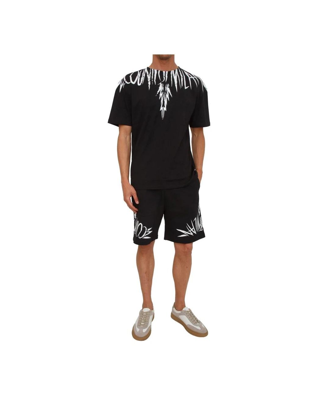 Marcelo Burlon Black Casual Shorts for men