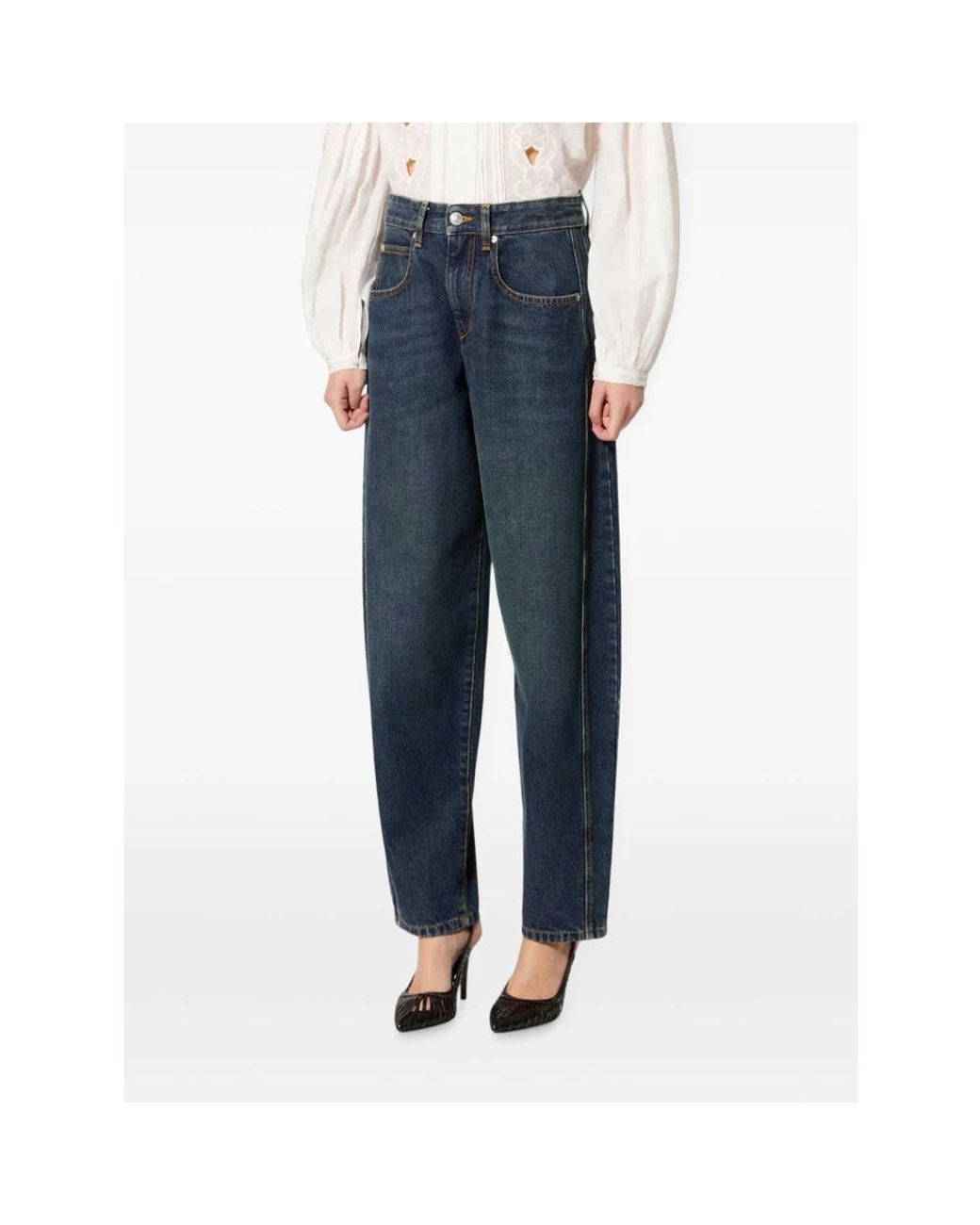 Isabel Marant Blue Loose Fit Jeans