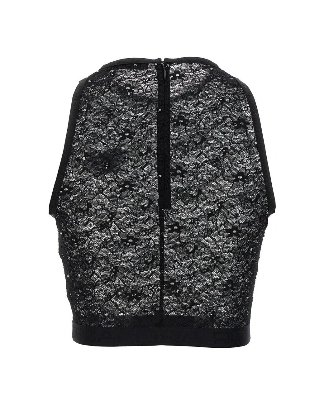 Alessandra Rich Black Sleeveless Tops
