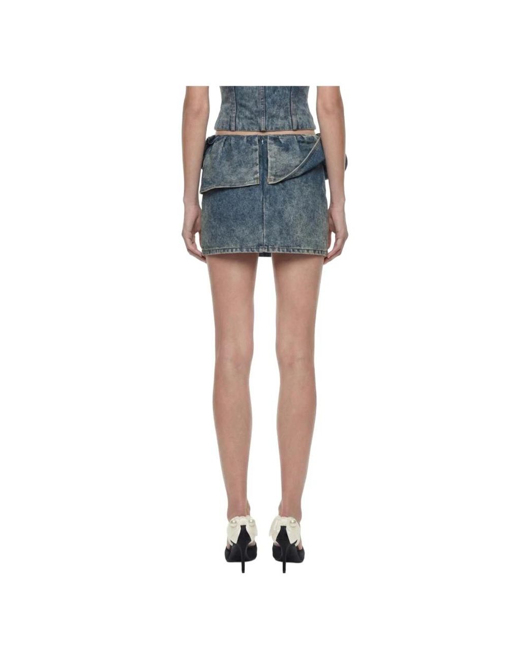 Magda Butrym Blue Denim Skirts