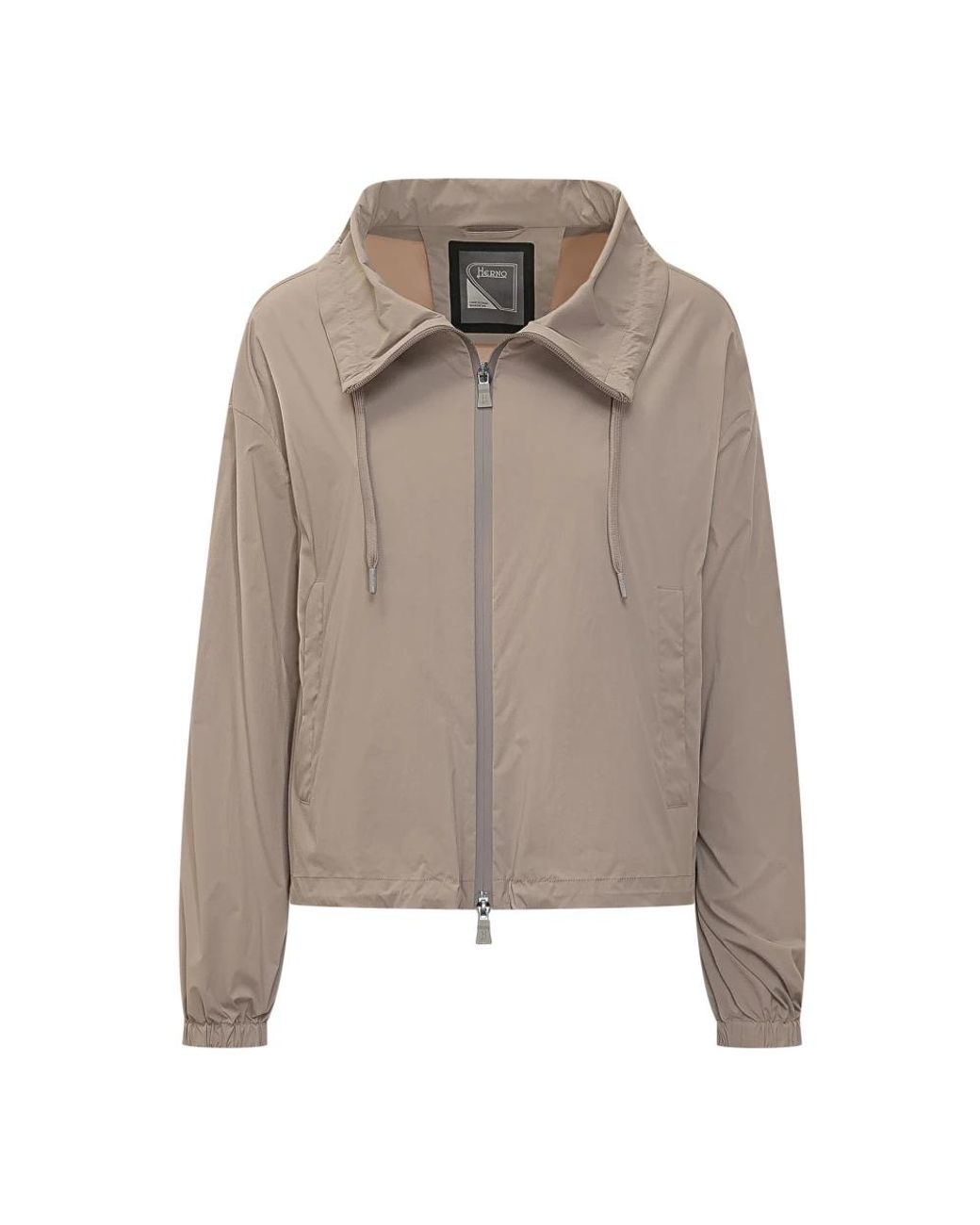 Herno Jassen ,Drawstring Hooded Jacket in het Gray