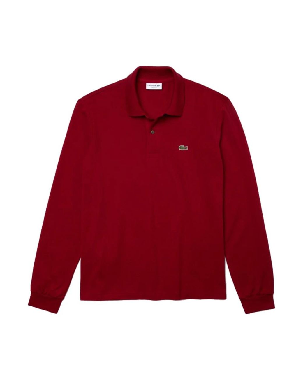 Lacoste Tops ,Rood ,Katoen Gestreepte Kraag Polo Shirt Bordeaux in het Red voor heren
