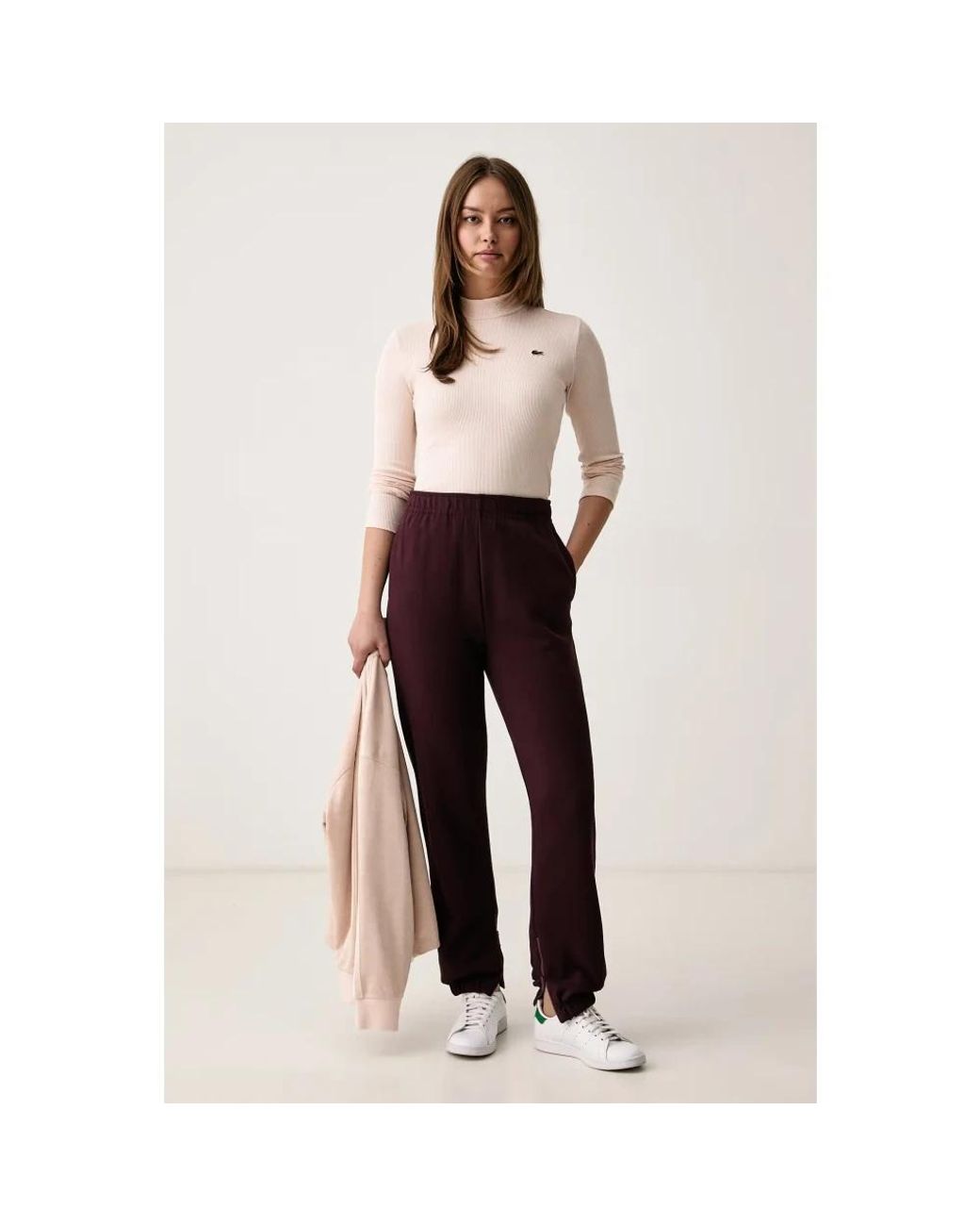 Sweatpants Lacoste de color Red