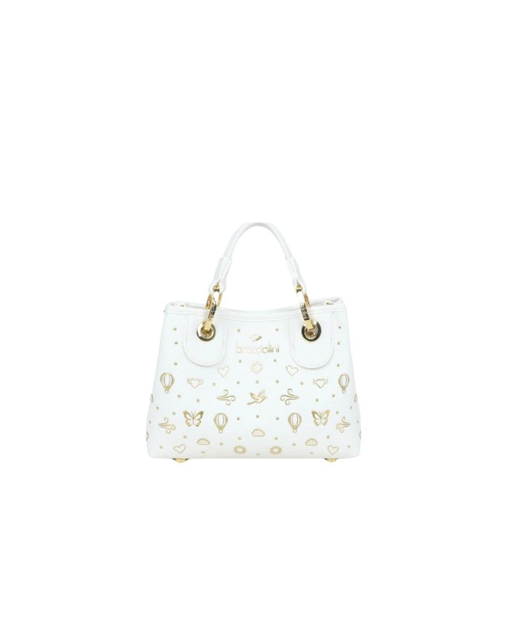 Braccialini Tassen ,Wit ,Wol Beth Strass Rugzak in het White