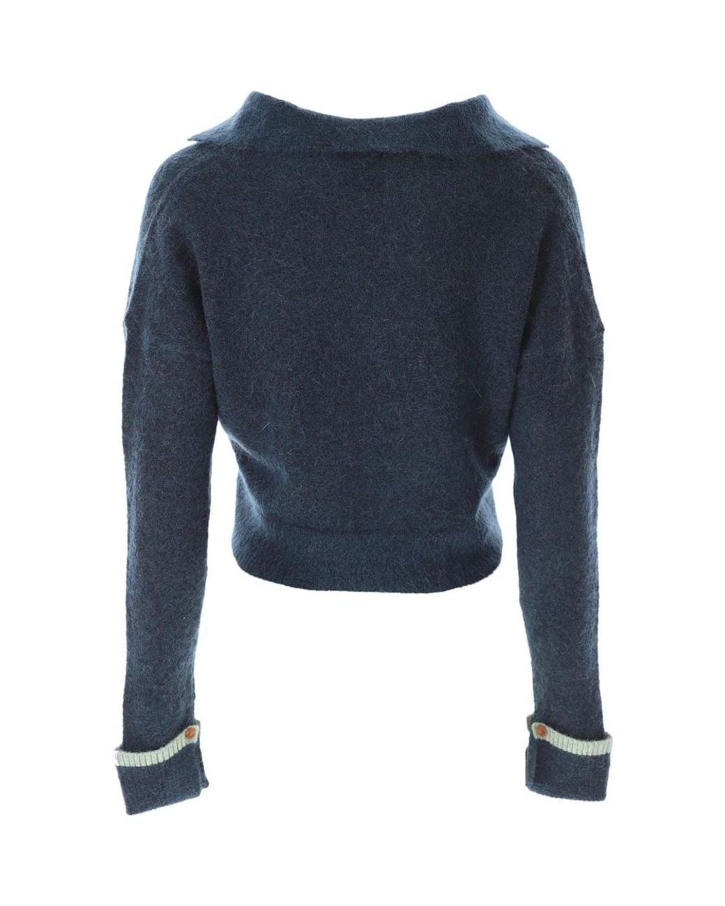 Alysi Blue V-Neck Knitwear