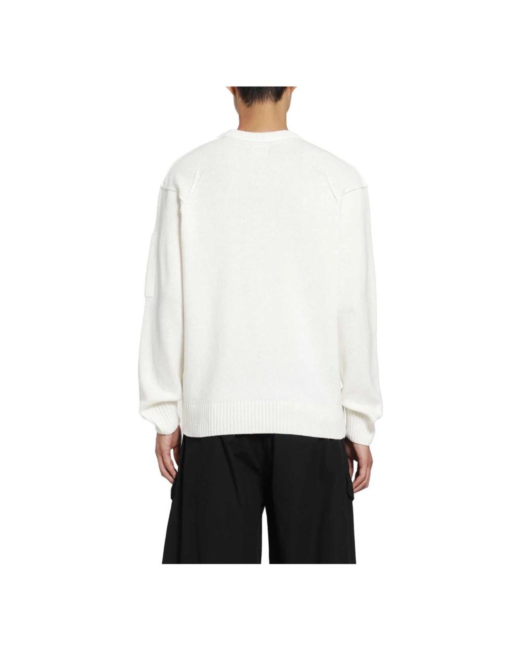 C P Company White Round-Neck Knitwear for men