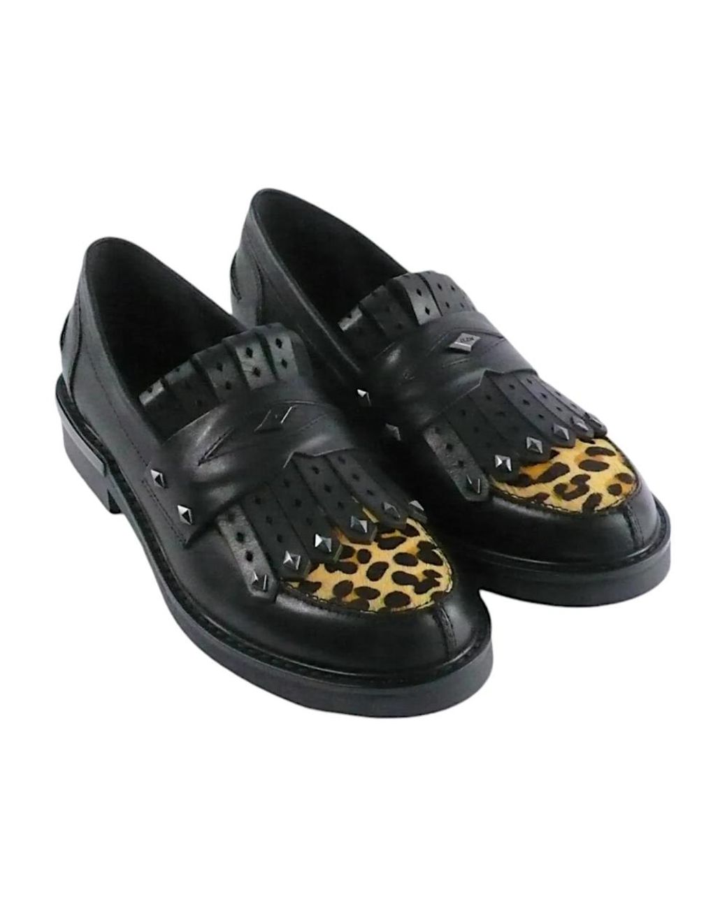 Elvio Zanon Black Loafers