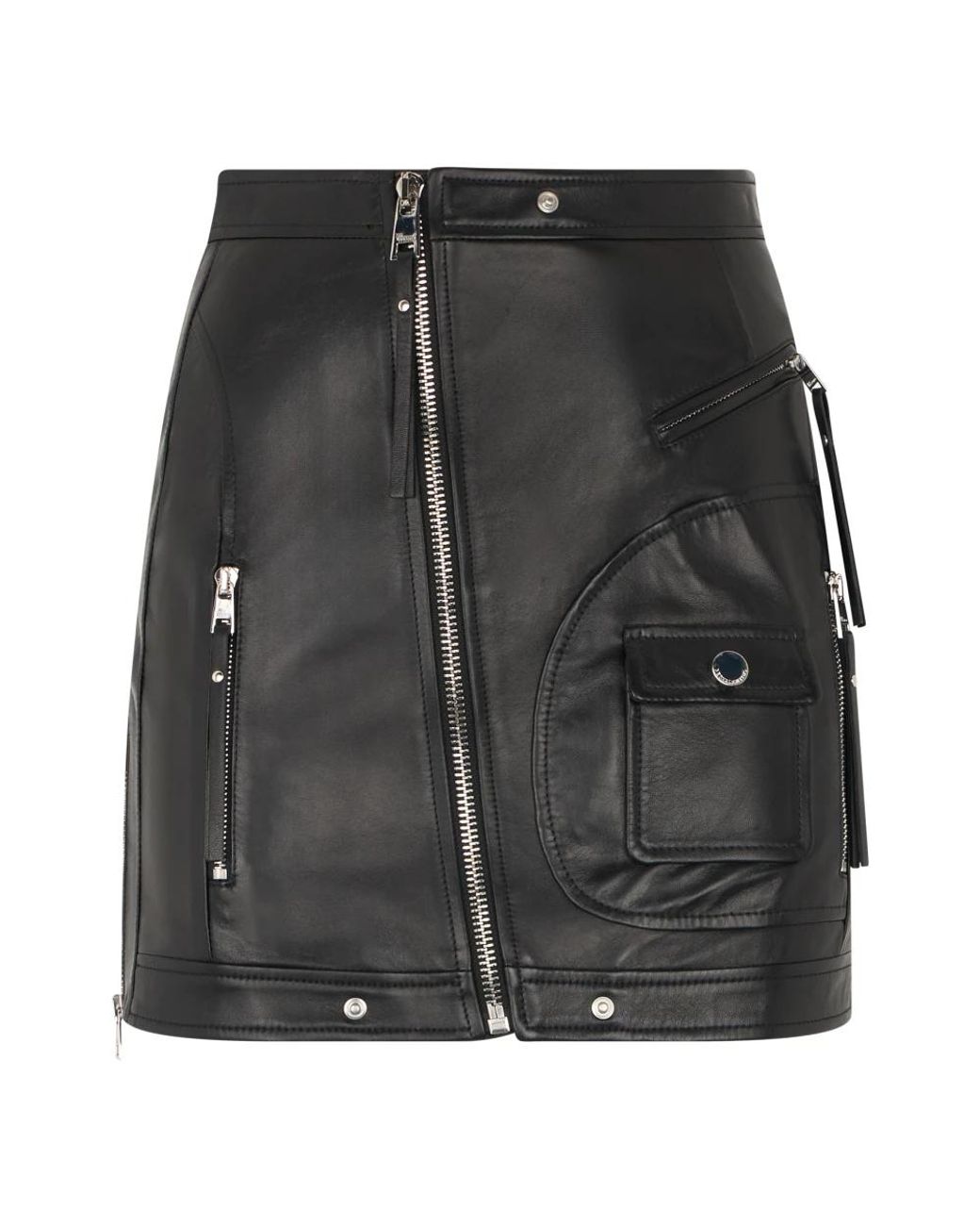RED Valentino Black Leather Skirts