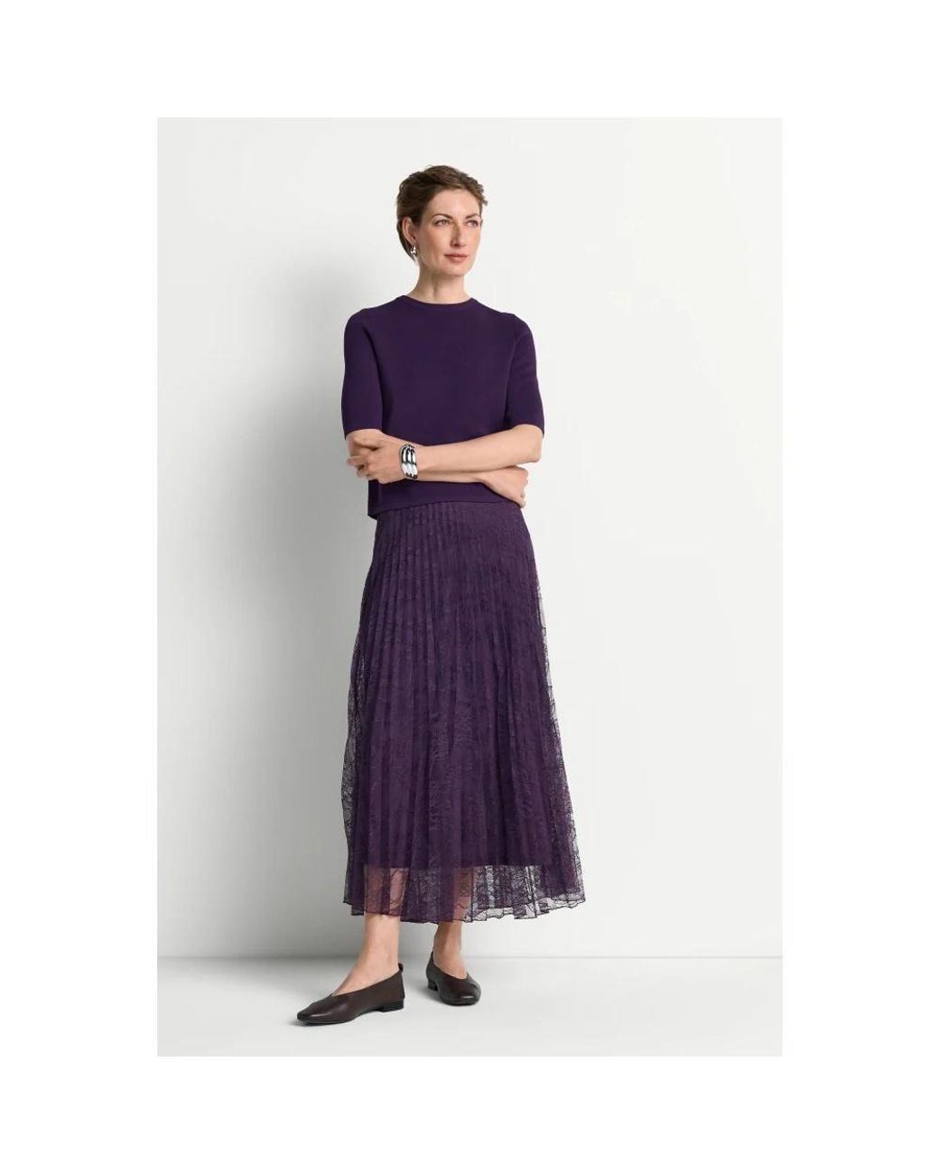 Rich & Royal Purple Midi Skirts