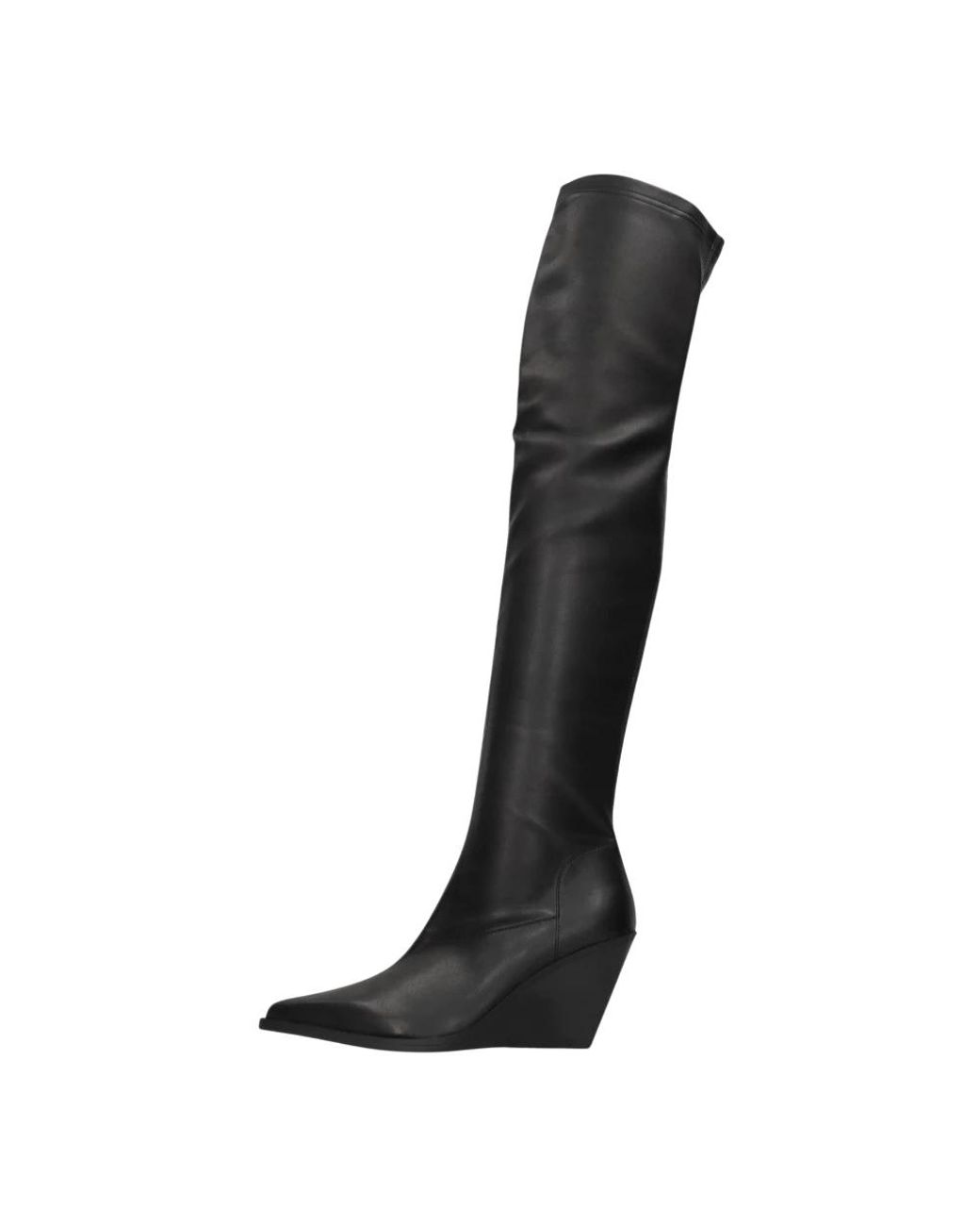 Elena Iachi Black Over-The-Knee Boots