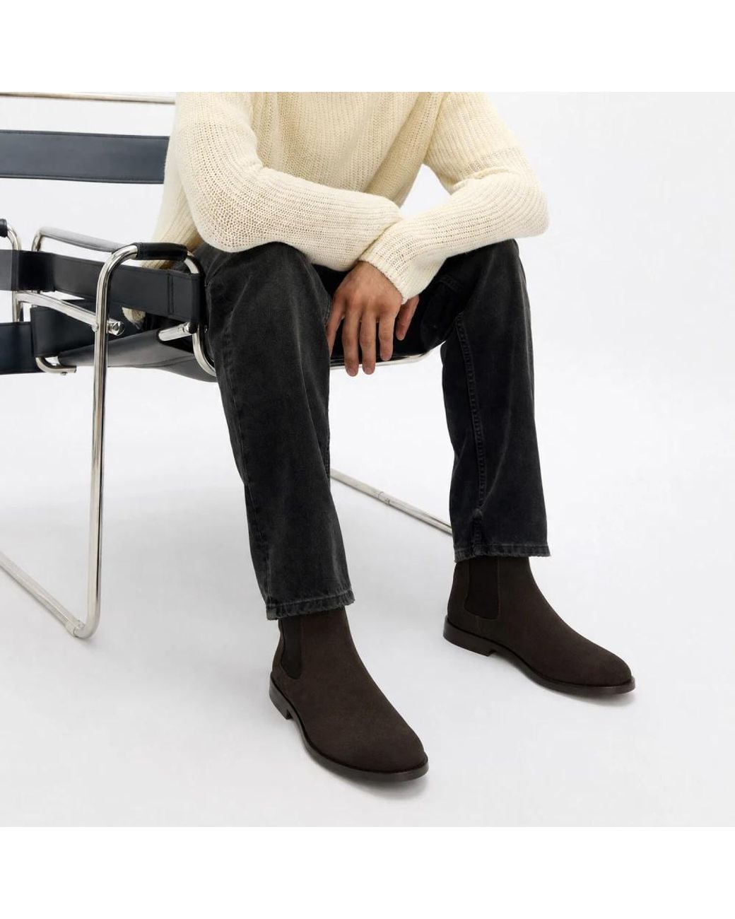 Scarosso Black Chelsea Boots for men