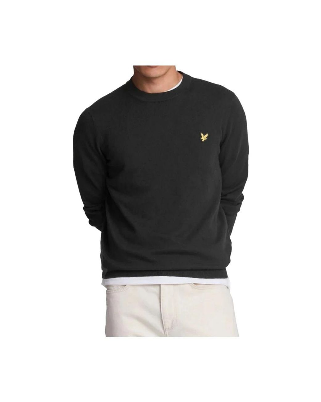 Lyle & Scott Black Round-Neck Knitwear for men