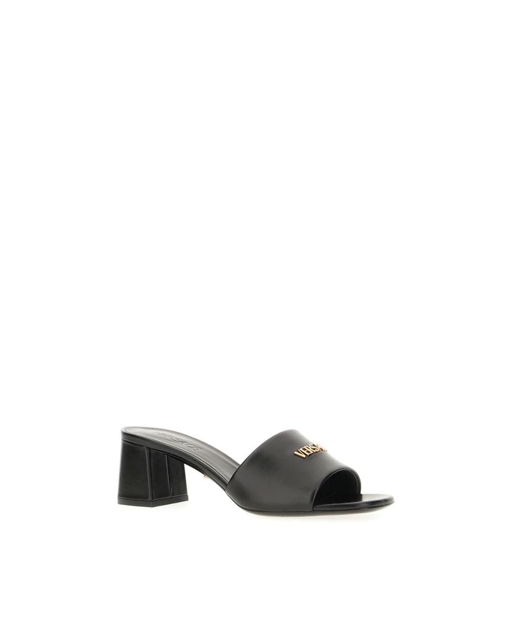 Heeled Mules Versace en coloris Black