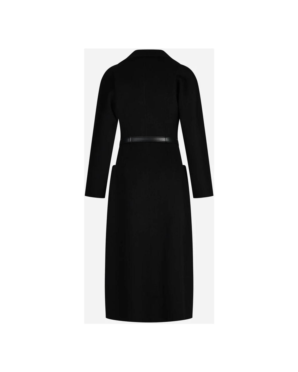 Elisabetta Franchi Black Belted Coats