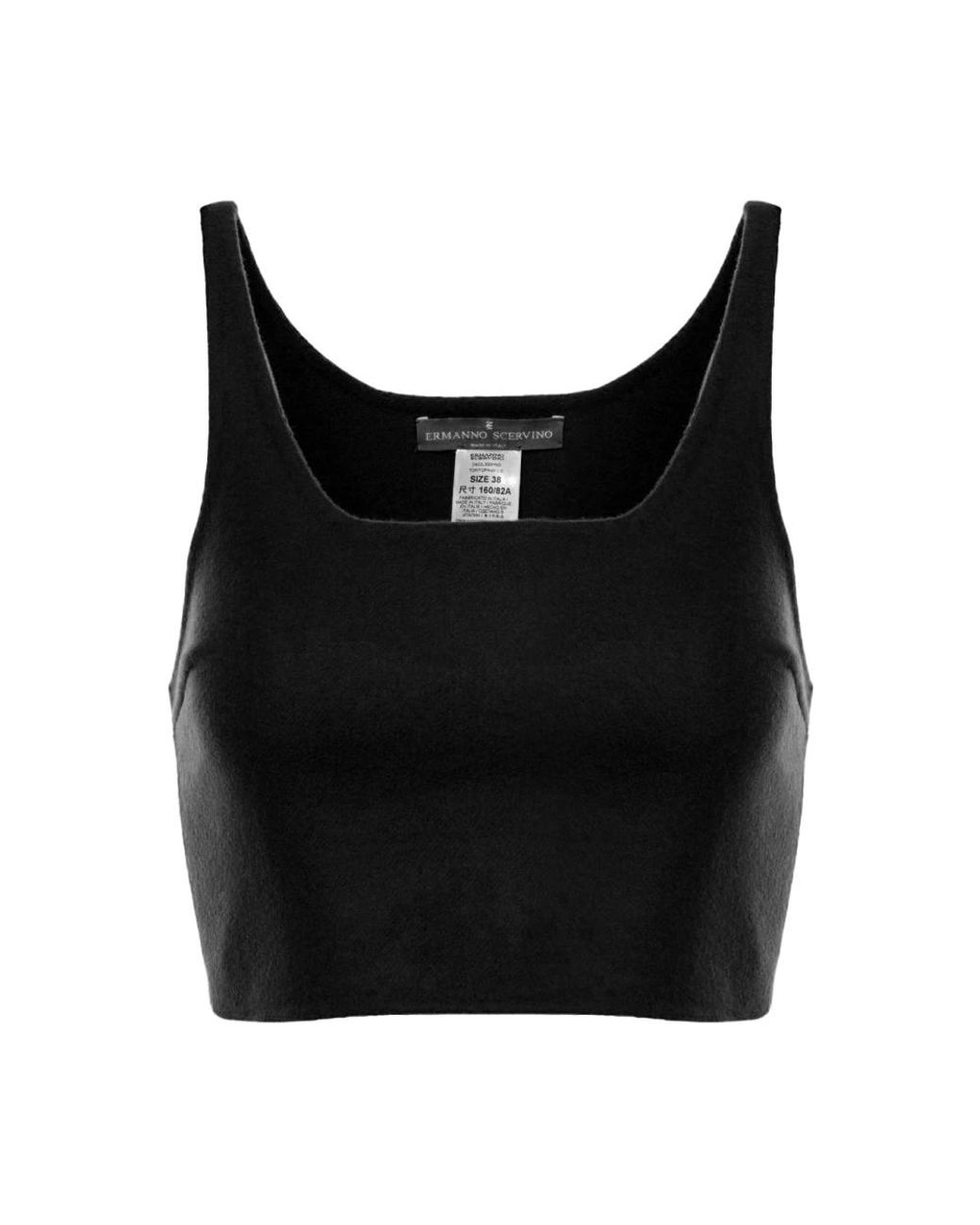 Ermanno Scervino Black Sleeveless Tops
