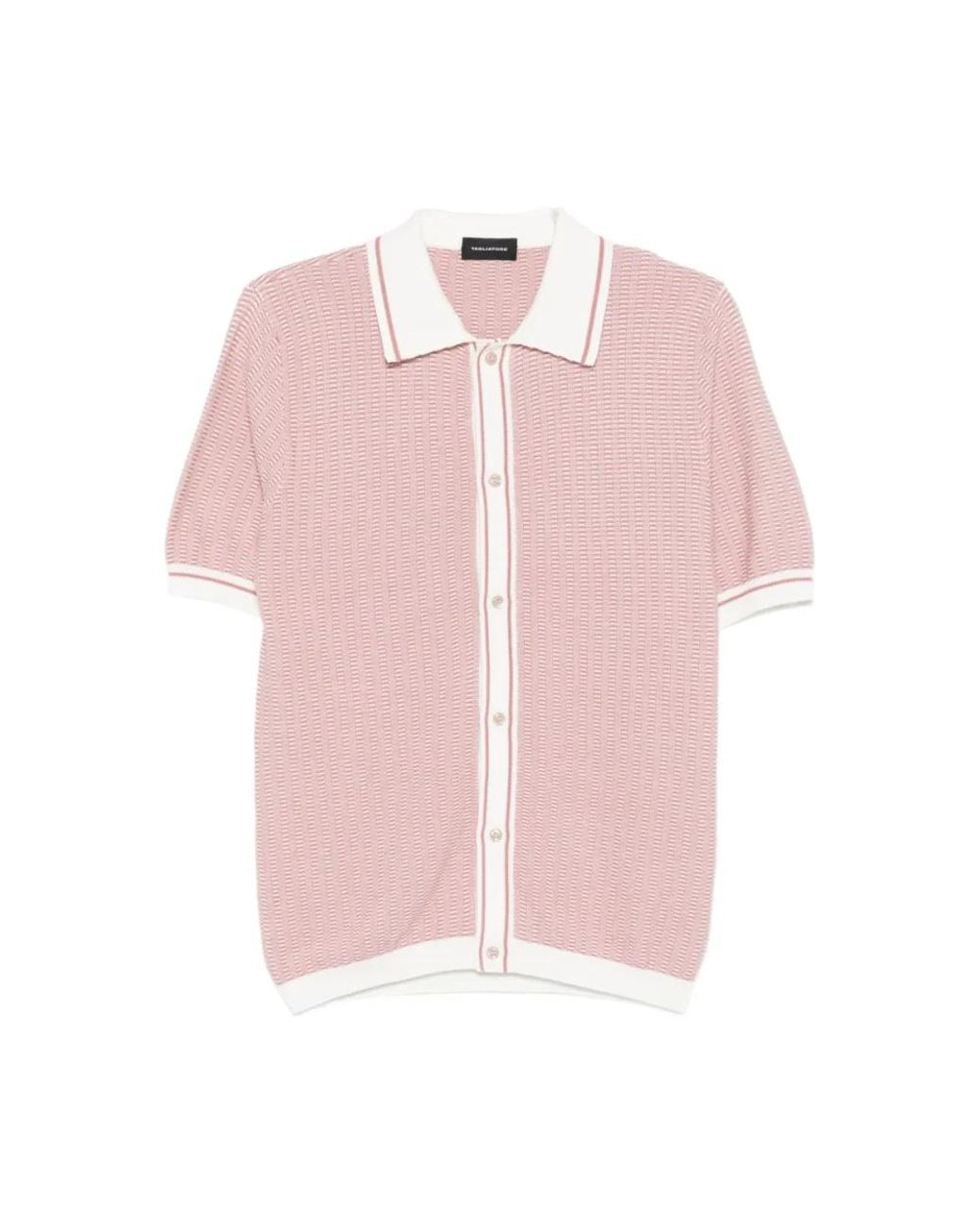 Tagliatore Pink Short Sleeve Shirts for men