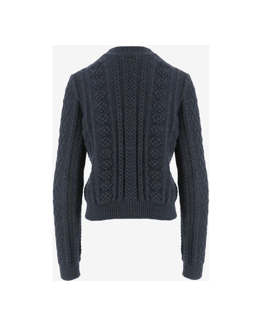 Jil Sander Blue Round-Neck Knitwear