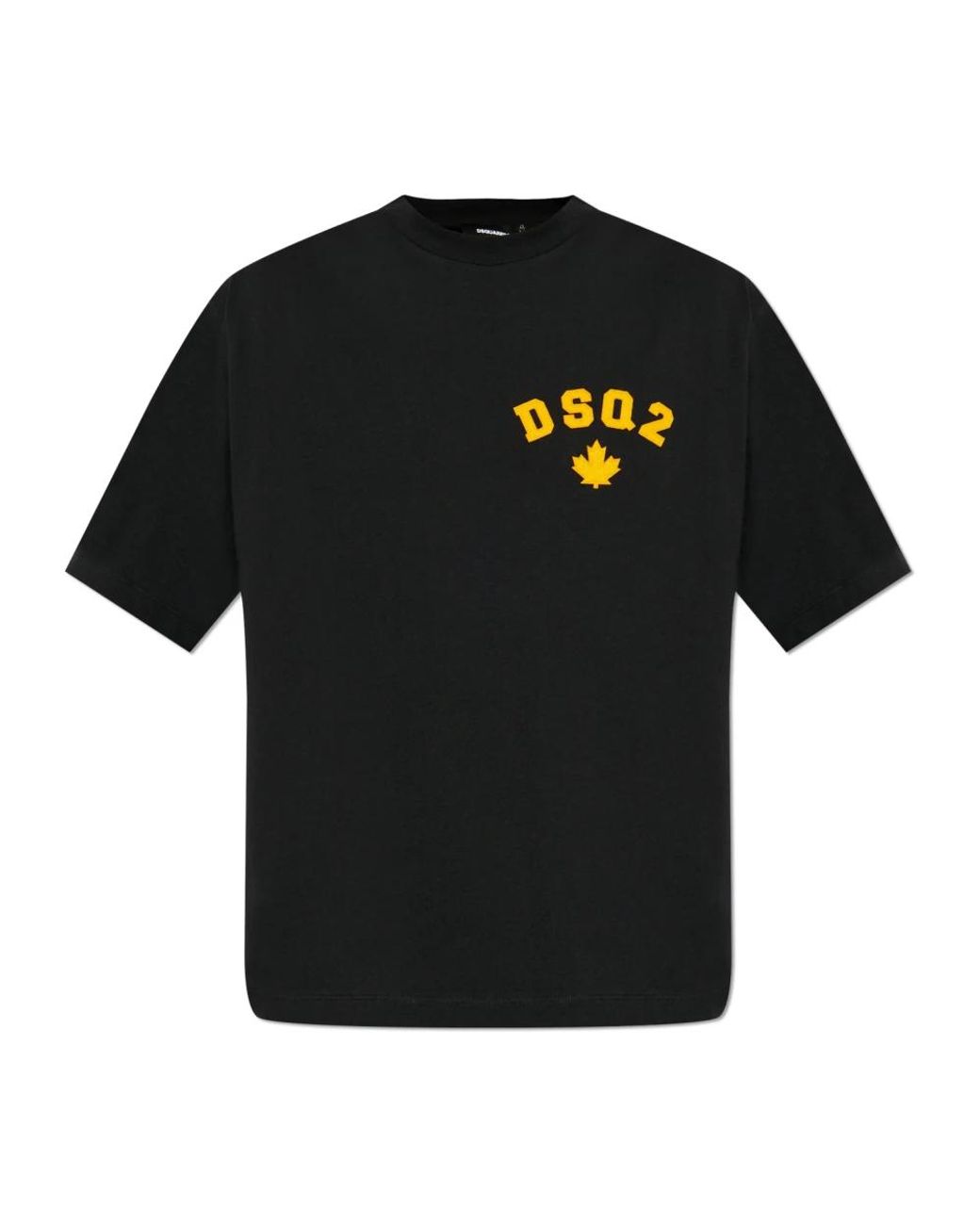 DSquared² Tops ,Zwart ,Katoen T-Shirt Met Logo in het Black voor heren