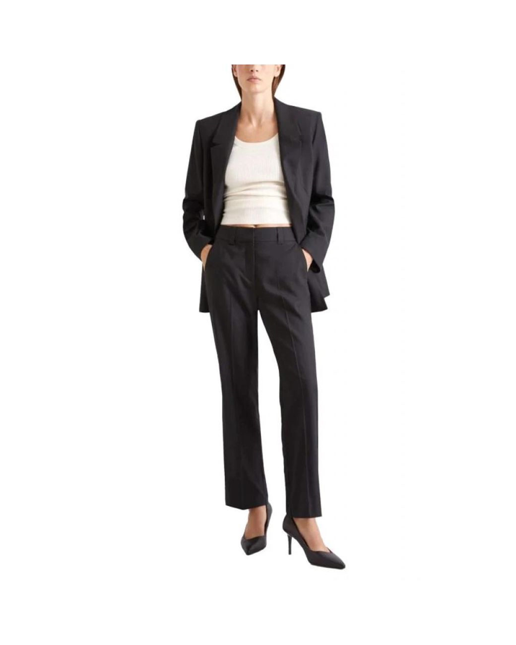 Marella Black Straight Trousers