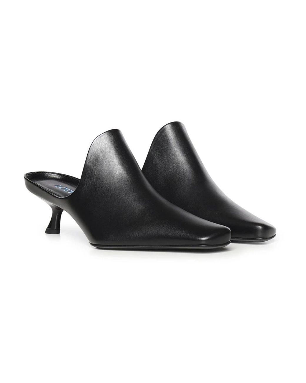 Loewe Black Heeled Mules