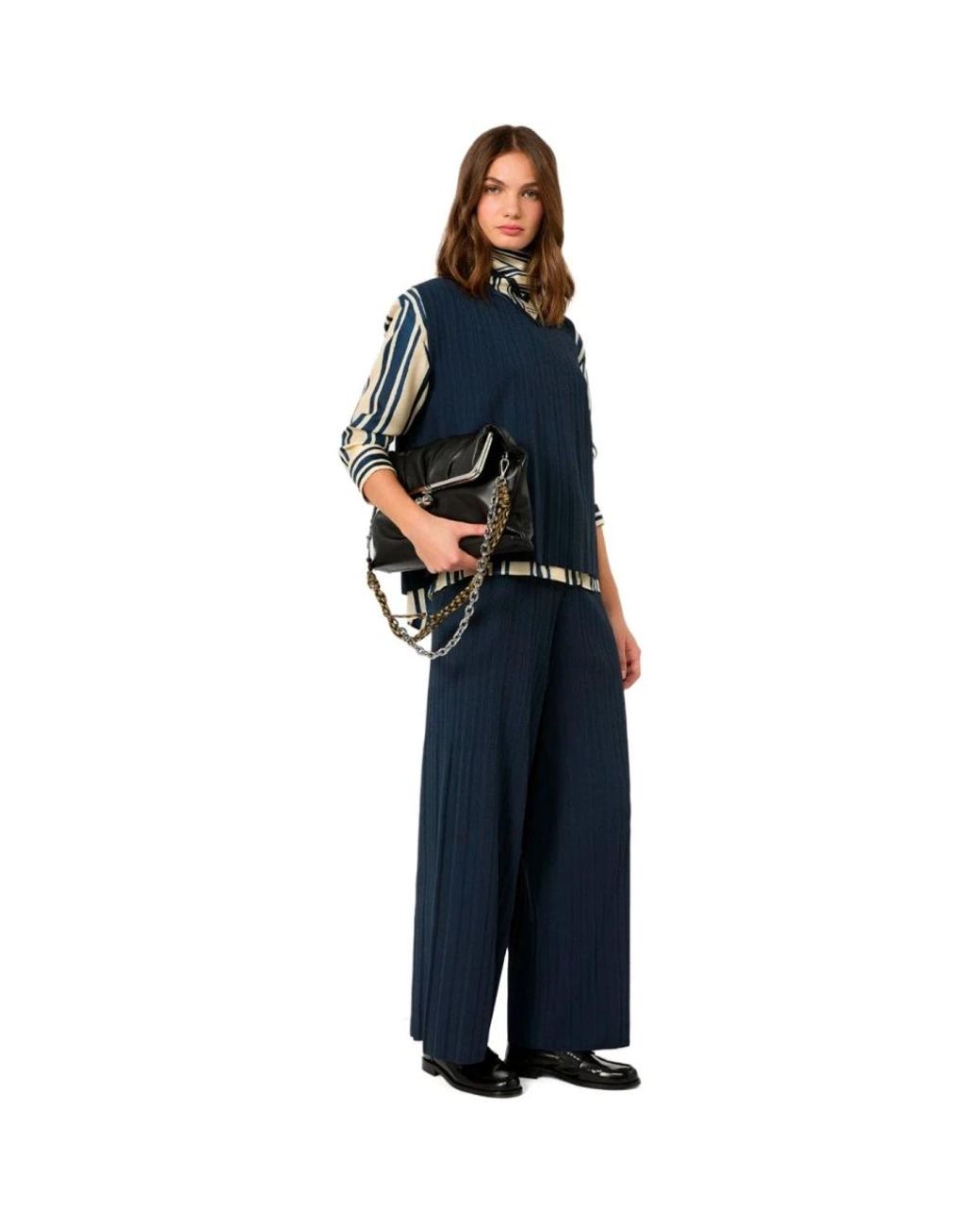 Weekend by Maxmara Blue Wide Trousers