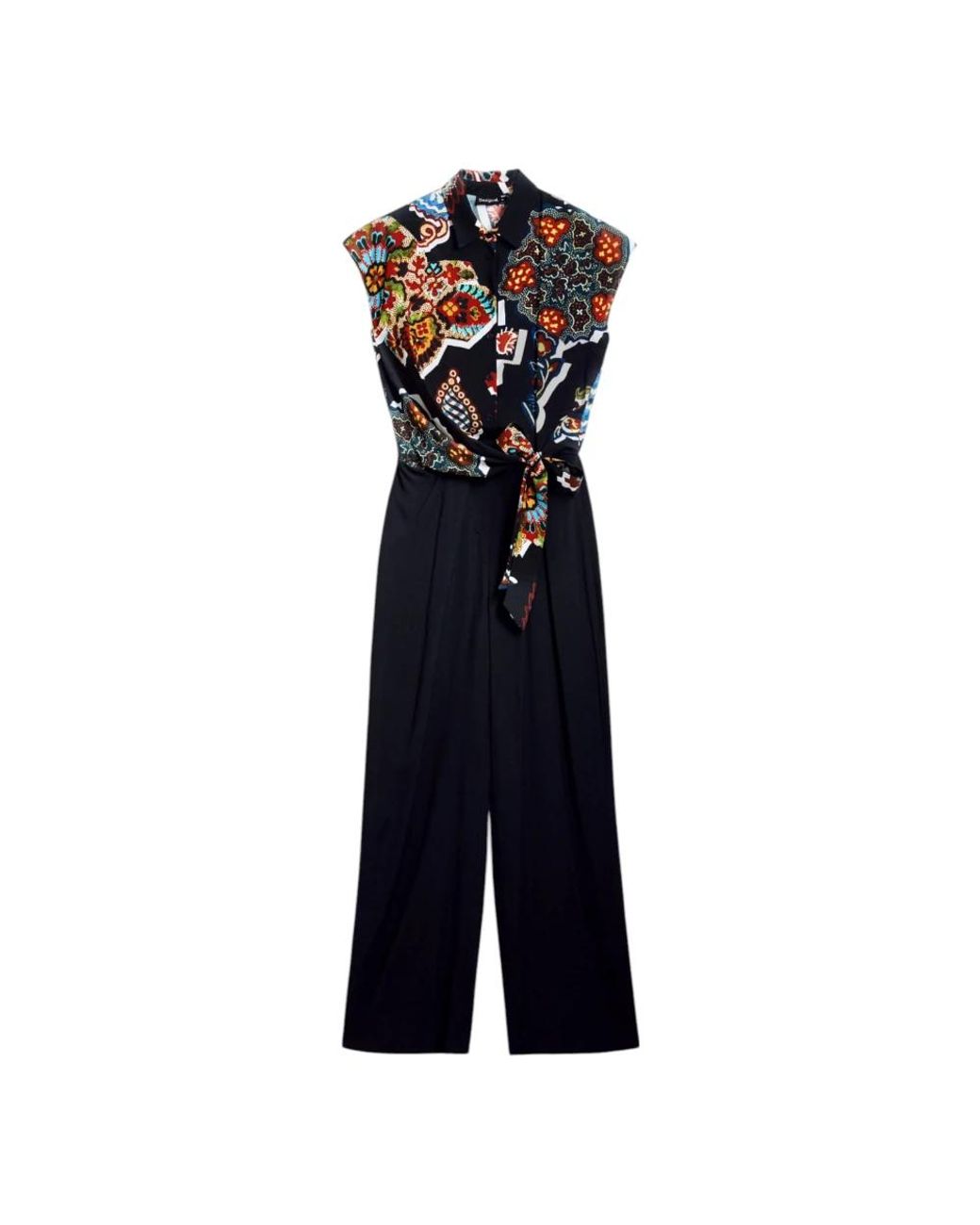 Desigual Jumpsuits & Playsuits ,Veelkleurig ,Viscose Damespak Collectie in het Blue