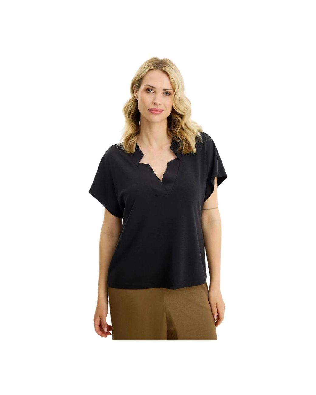 Blouses iN FRONT en coloris Black