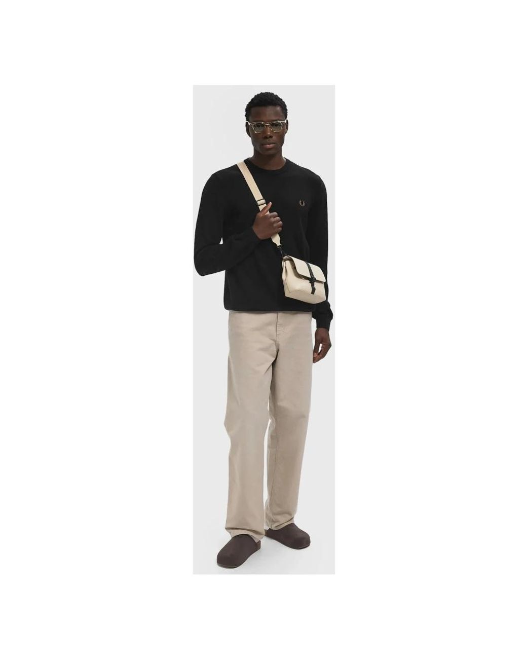 Fred Perry Black Round-Neck Knitwear for men