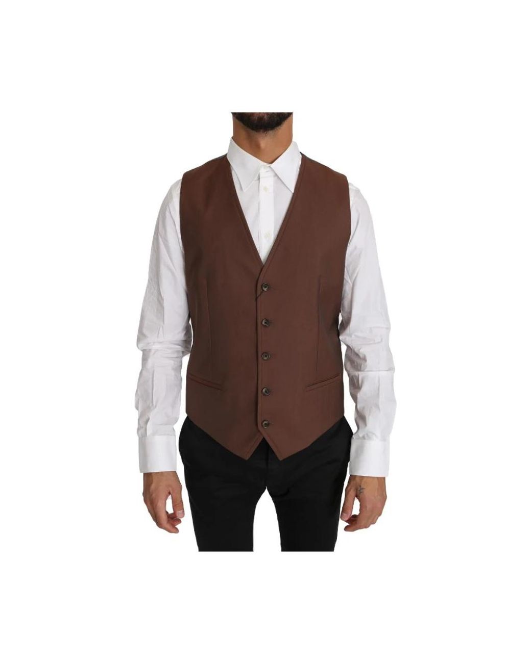 Dolce & Gabbana Brown Waistcoats for men