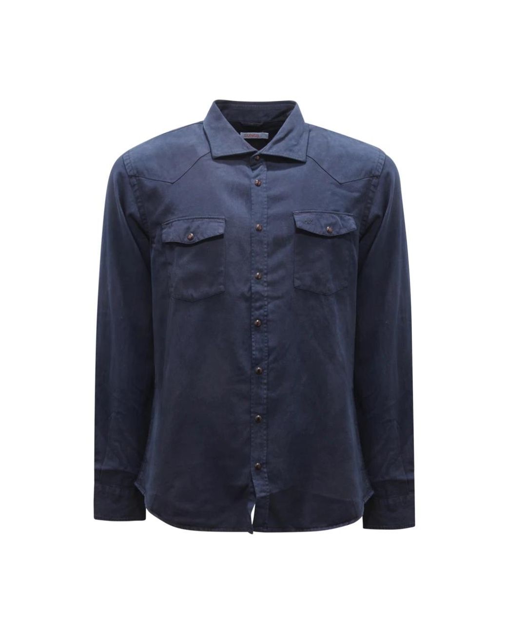 Sun 68 Blue Casual Shirts for men