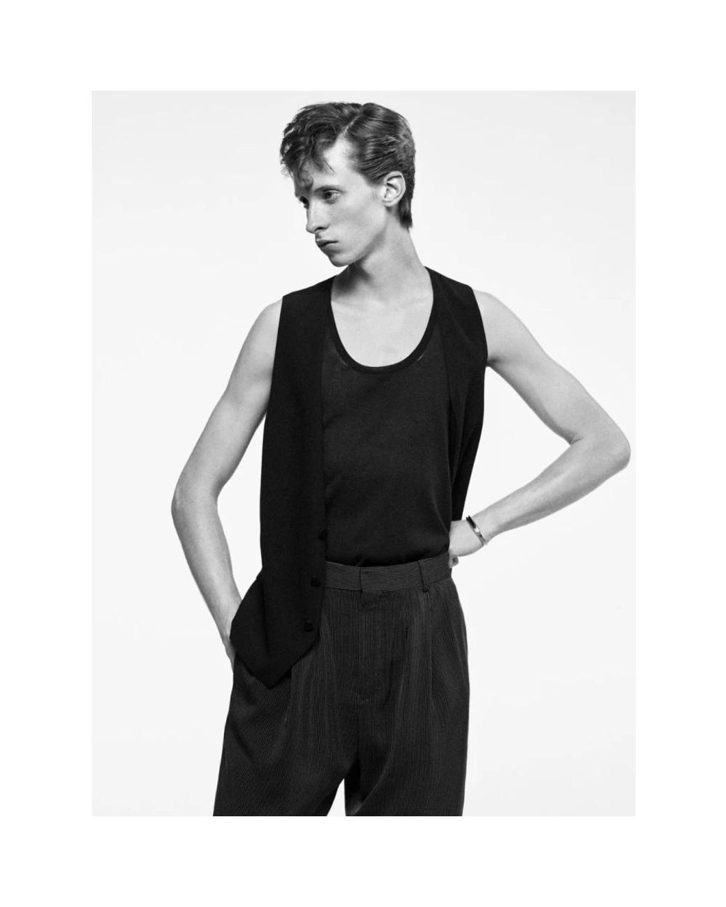 Vests Saint Laurent de hombre de color Black